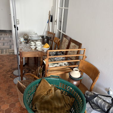 Tableware, lamps, chairs etc.