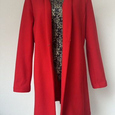 Manteau mi-saison rouge 