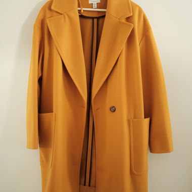 Cappotto oversize giallo senape