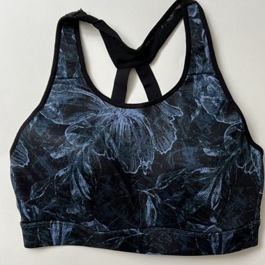 Reggiseno sportivo Crane nuovo in nero/blu