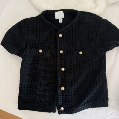 Schwarze Cardigan mit Knöpfen Grösse S