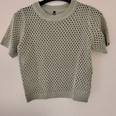 T-shirt in maglia traforata
