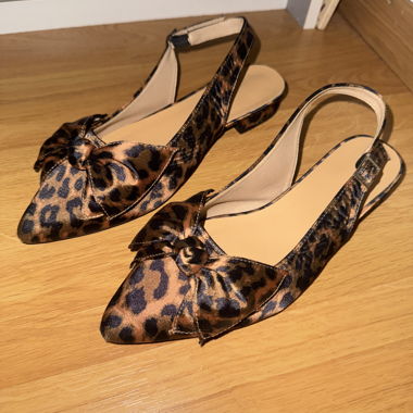 Leopard Slingback Ballerinas
