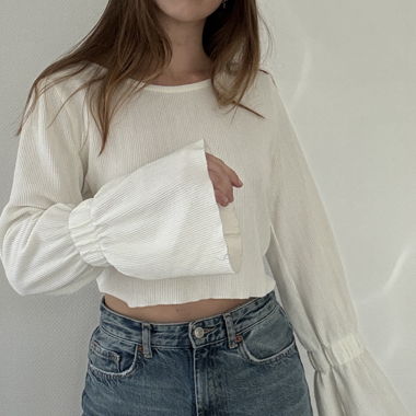Long sleeve backless top