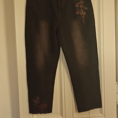 Disturbia trousers - embroidered decorations