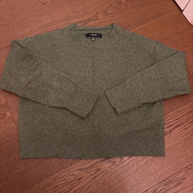 Green Fine-Knit Sweater