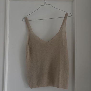 Top beige scintillante Mango