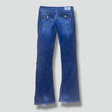 True Religion bootcut ripped vintage jeans