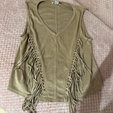 Faux Suede top