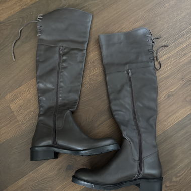 Bottes cuissardes marron foncé