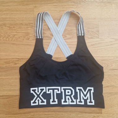 Sport Bra Bustier Sport Top Black Glitter
