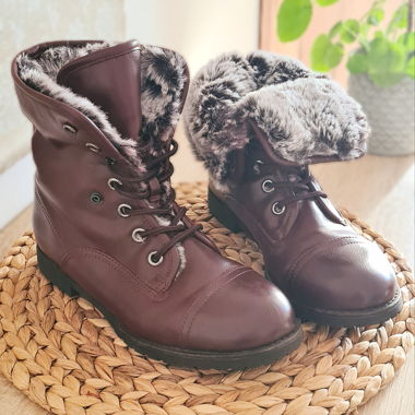 Faux-fur boots