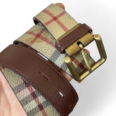 Cintura in pelle Burberry Check