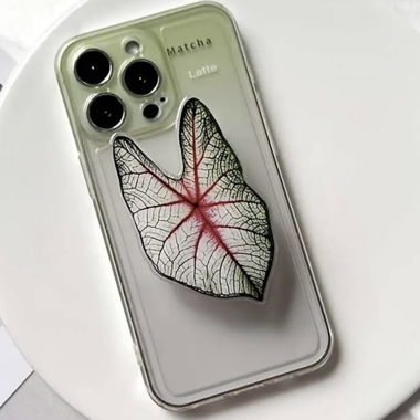 Popsocket, caladium, plant, phoneholder