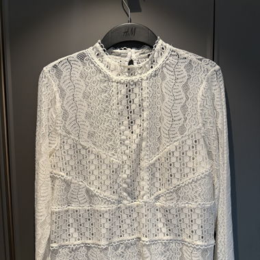 Haut en dentelle blanc - taille S