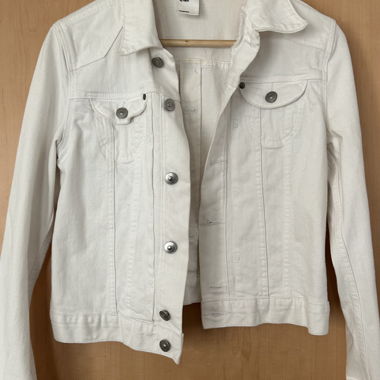Veste en jean blanche H&M femme taille 40