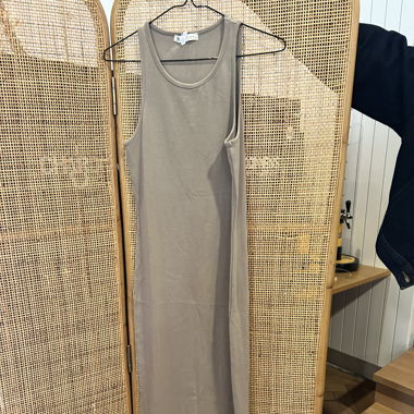 Robe longue beige 
