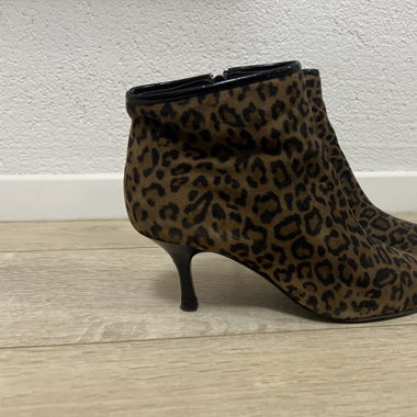 Leopard Stiefeletten Gr. 37 Wildlederoptik Herbst