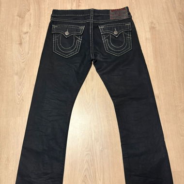 True Religion dark waxed jeans size 38