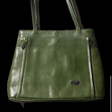 Tolle grüne Lederhandtasche