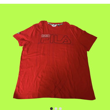 Vintage Fila Sport T-Shirt Rot Grösse L