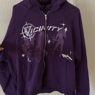 Felpa con zip Vinity lilla