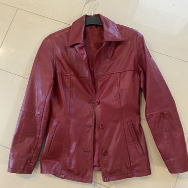 Giacca in pelle rossa Taglia S