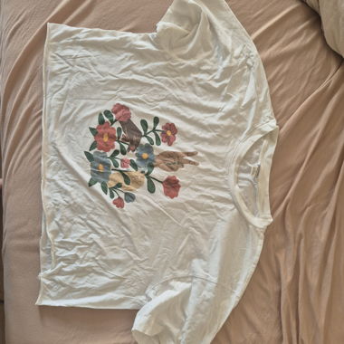 T-shirt blanc graphique