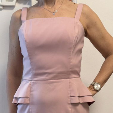 Robe rose H&M T40 élégante chic féminine soirée