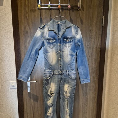 Denim Jeans Jumpsuit Overall Hosenanzug