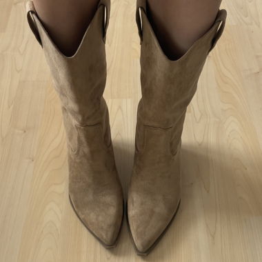 Suede Cowboy Boots 