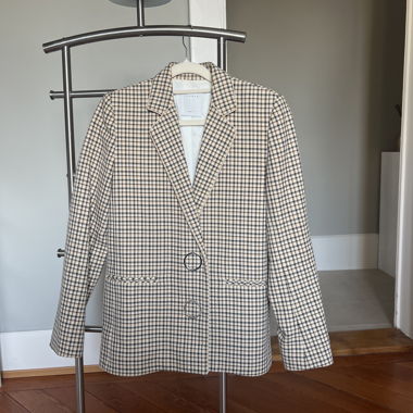 Blazer Sandro  a quadri beige