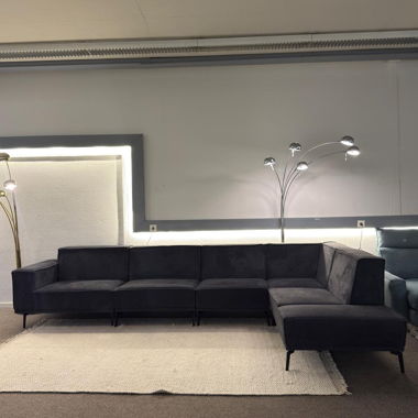 Modernes Ecksofa dunkel grau 