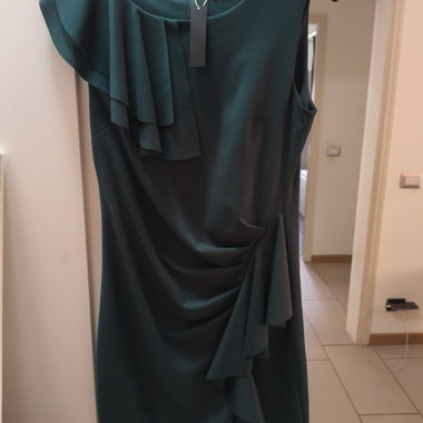 Abito verde elegante senza maniche Elisa Landri
