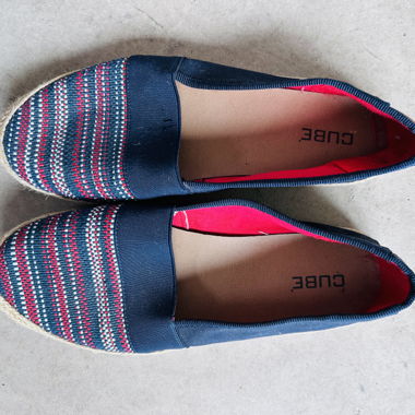 Cube Espadrilles en bleu foncé
