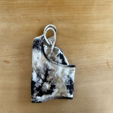 Top corto tie-dye senza maniche e schiena scoperta