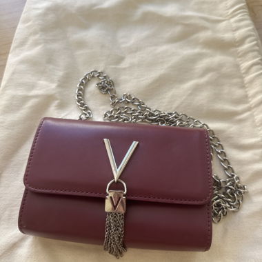Valentino Diva Burgundy chain shoulder bag
