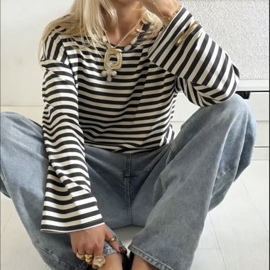 Gestreiftes Langarmshirt