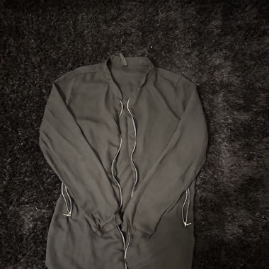 Chemise noire transparente 