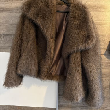 Cappotto di Pelliccia Marrone