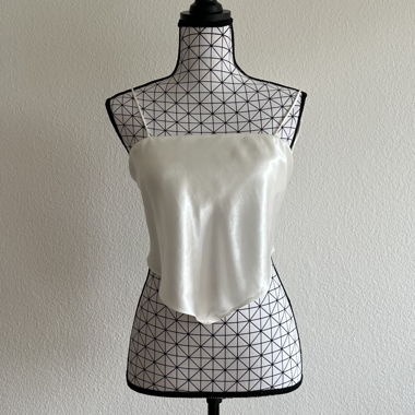 white satin handkerchief top from zara