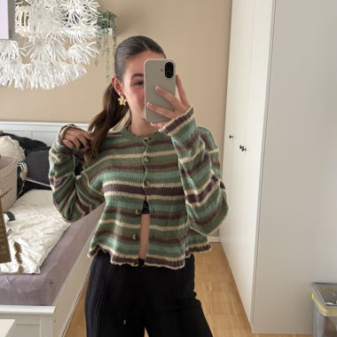 Striped Knit Cardigan