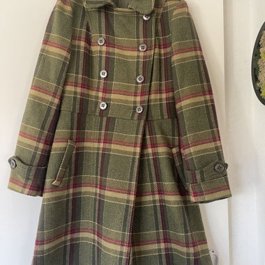 Cappotto a Quadri Verde