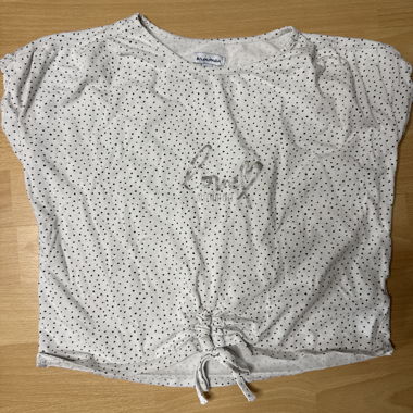 T‑shirt corto bianco a pois per bambina 12 anni