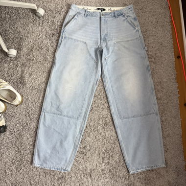 Jeans A1 Denim baggy style carpenter azzurro chiaro