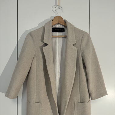 Linen 3/4 length sleeve blazer