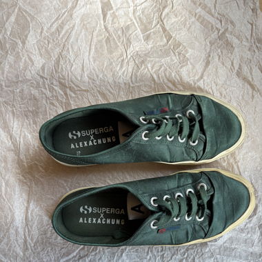 Superga x Alexa Chung Sneakers, dunkelgrün 