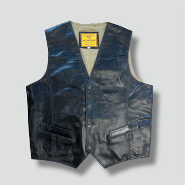 Western Genuine Leather vest vintage