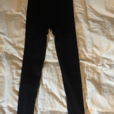 ZARA Ribbed Black Leggings
