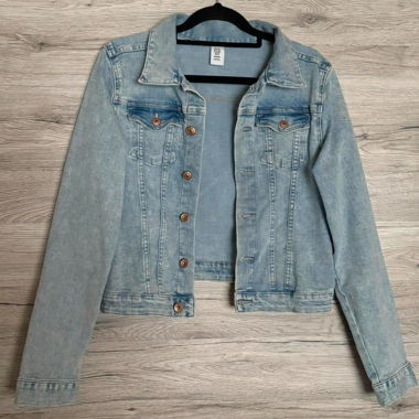 Giacca in denim jeans azzurro chiaro H&M